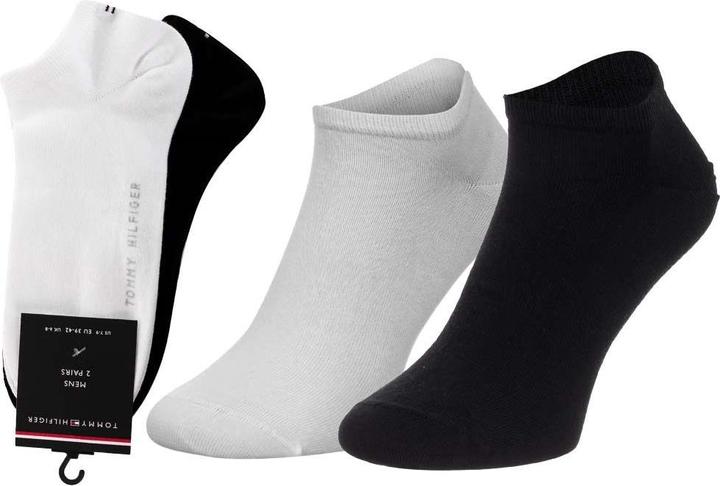 Immagine prodotto Tommy Hilfiger Calzini da uomo Mix foot socks 2p bianco/nero 39-42 (Confezione da 2, 39 - 42)