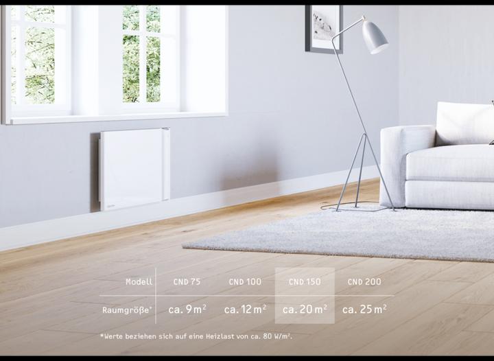 Actual product image Stiebel Eltron CND 150, 1.5 kW Duo wall convector for approx. 20 m², without plug (1500 W)