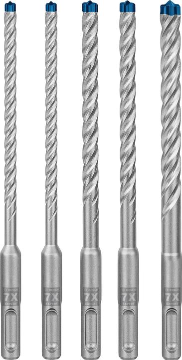 Bosch Professional Zubehör EXPERT SDS plus-7X Hammerbohrer-Set, 6/6/8/8/10 mm, 5-tlg. (6.0 mm, 10.0 mm, Ø 8.0 mm)
