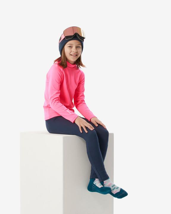 Immagine prodotto Wedze Maglia funzionale da sci per bambini con collo alto - BL 500 rosa neon (152)