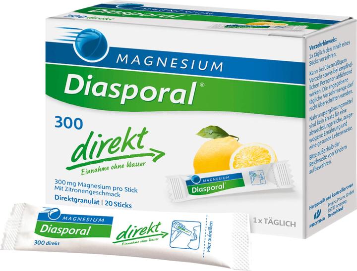 Image du produit magnesium diasporal Diasporal 300 direct Magnésium en granulés, 20 sticks. Sachets (20 pièce(s), Beutel)