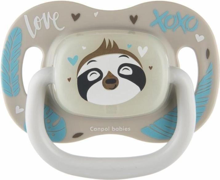 Produktbild Canpol Babies Exotische Tiere Silikon Schnuller Faultier 6-18m (6 - 18 Monate)