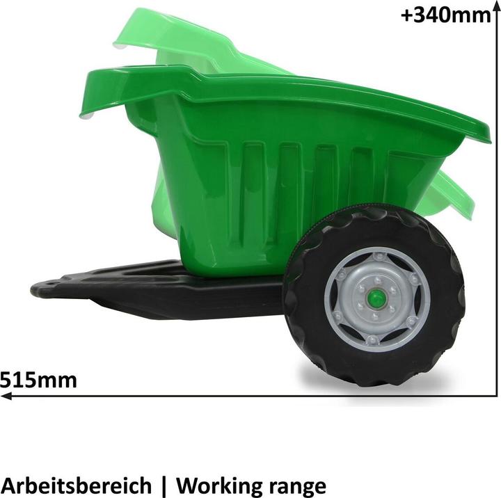 Actual product image Jamara Ride On Hanger Green for Tractor Strong Bull