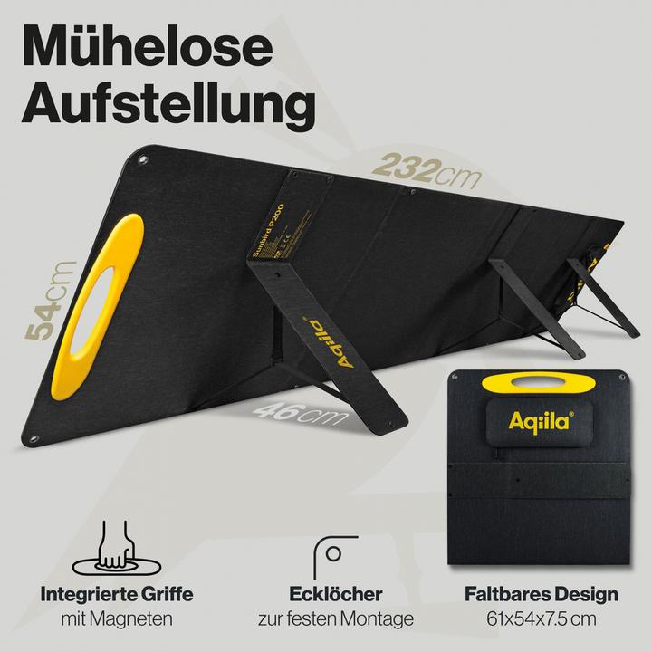 Immagine prodotto Aqiila Sunbird P56 - Pannello solare pieghevole (56 W, 1.34 kg)