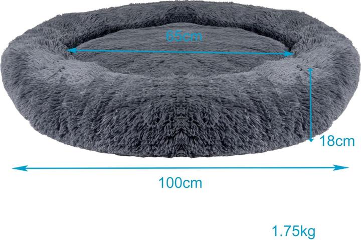 Immagine prodotto Intirilife Letto per animali in grigio diametro 100 cm (Gatto, Cane)