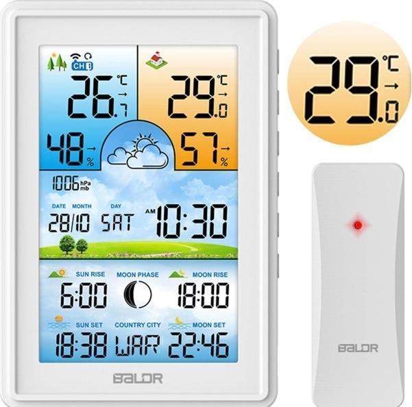 Produktbild Berdsen Weather station Weather station with display BD-906 white