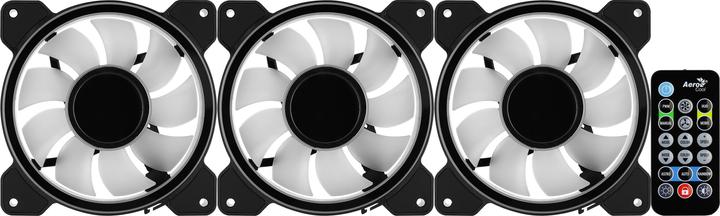 Produktbild AeroCool Mirage 12 ARGB Pro Computergehäuse Kühlset 12 cm Schwarz (120 mm, 3 x)