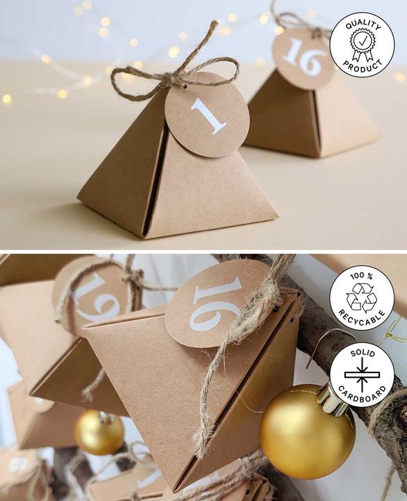 Image du produit I Am Creative Boîtes de calendrier de l'Avent 8x8x8 cm, 49pcs.