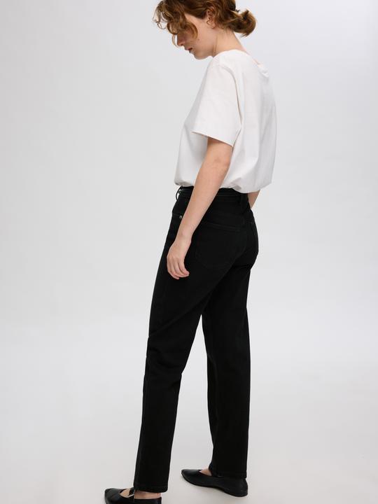 Actual product image Selected Femme Slfalice Mw Straight Black Jeans Noos (W25/L34)