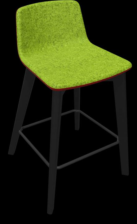 Light green melange, Ash stained black