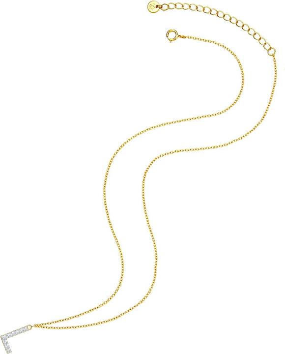 Image du produit Glanzstücke München Femme lettre L argent sterling zirconium or jaune 45,0 cm chaîne de base + 5,0 cm extension - 32138 (Argent Sterling, 40 - 45 cm)