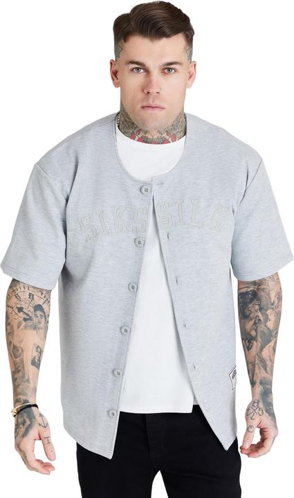 Actual product image Siksilk Mens Applique Logo Baseball Jersey (M)