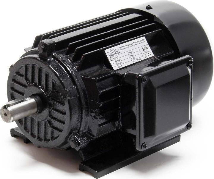 Wiltec Elektromotor 3-phasig 2-pol 1,5kW 2PS 400V Elektro Motor Kupferwicklung