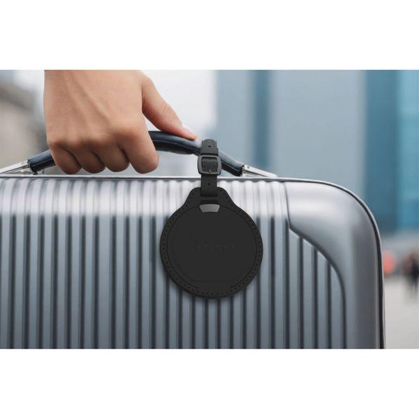 Actual product image Satechi Vegan-Leather FindAll Luggage Tag Black