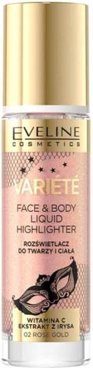 Actual product image Eveline Variete Face and Body Highlighter 02 Rose Gold 30ml (Rose gold, Highlighter)