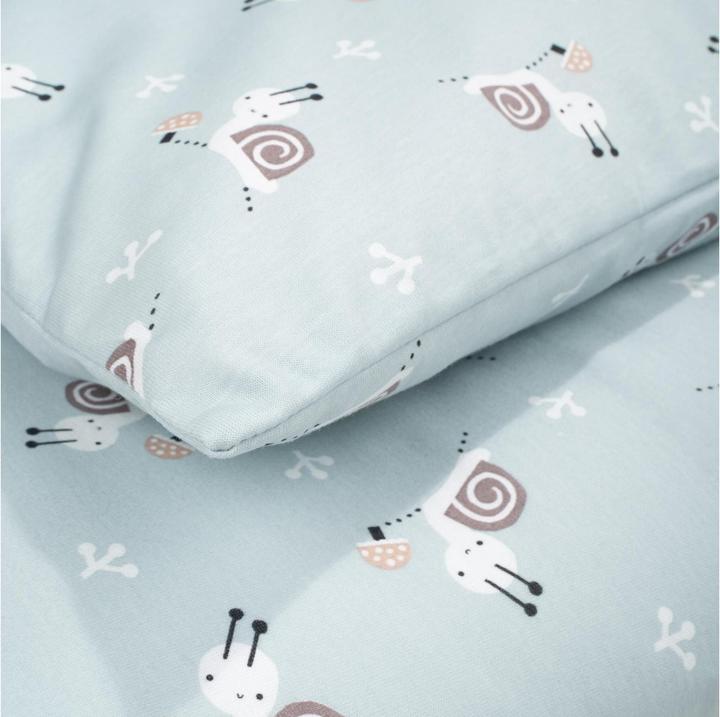 Produktbild Julius Zöllner Kinderbettwäsche Jersey Schnecke 100 x 135 + 40 x 60 cm