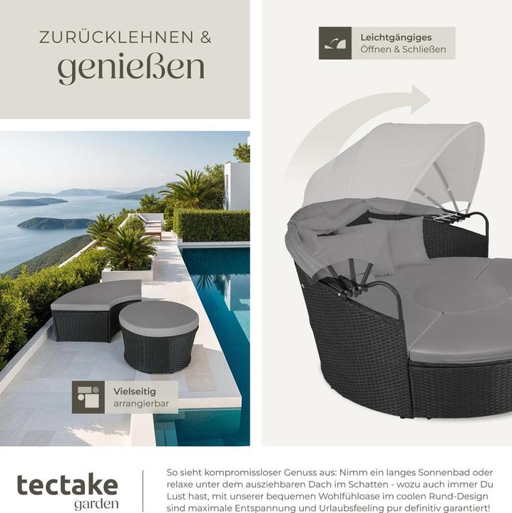 Produktbild tectake Rattan Sonneninsel Santorin