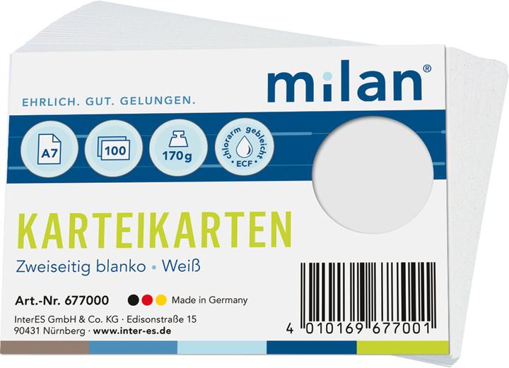 Productafbeelding Rnk Indexkaarten blanco A7 (A7, 205 g/m², 100 x)