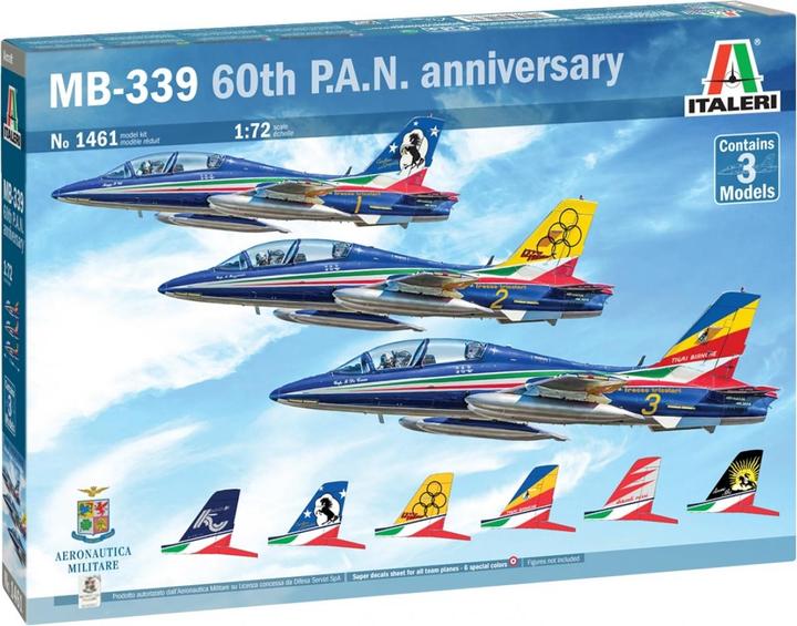 1:72 Set di 3 Aermacchi MB-339 PAN 60Jah.