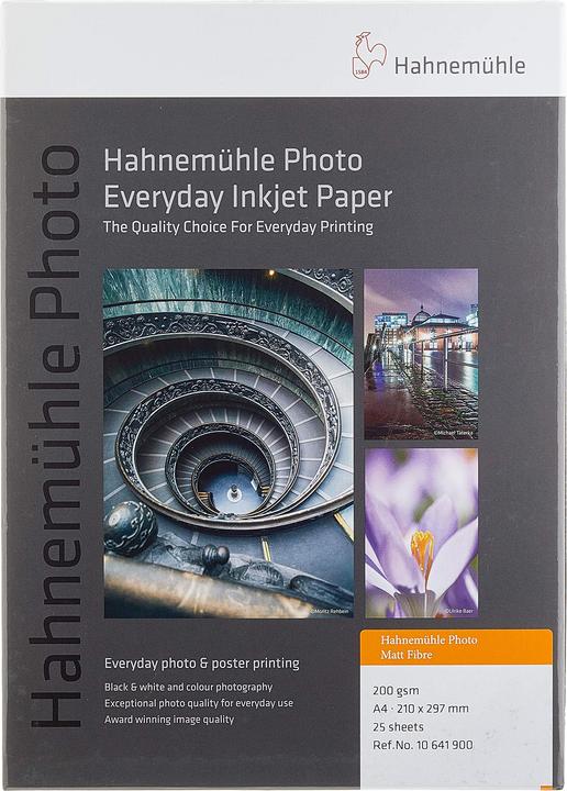 Actual product image Hahnemühle Photo Matt Fibre A 4 warm white 200 g 25 sheets (200 g/m², A4, 25 x)