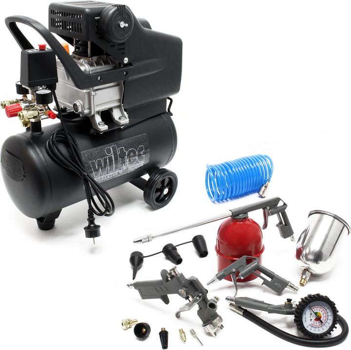 Produktbild Wiltec Druckluftkompressor (4 Bar, 24 l)