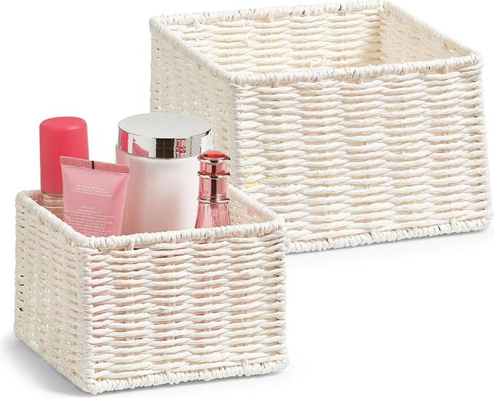 Panier de rangement (2 x, 16 x 16 x 11 cm, 20 x 20 x 13 cm)