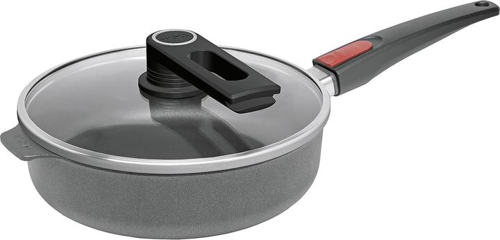 Actual product image Woll PAC12DLI Pan "Diamond Lite" with glass lid anthracite size 24 cm Ø (24 cm, Pan set + pot set, Cast aluminium)