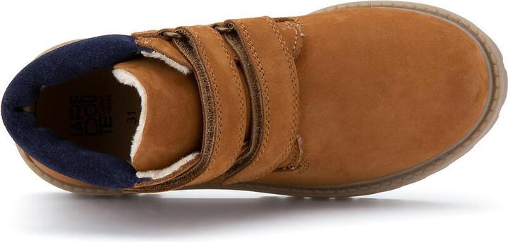 Produktbild La Redoute Collections Gefütterte Lederboots mit Klettverschluss (39)