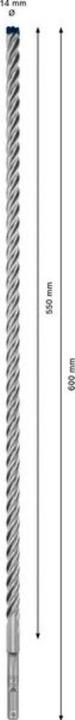 Actual product image Bosch Professional Zubehör Expert SDS plus-7X hammer drill, 14 x 550 x 600 mm (14 millimetres)