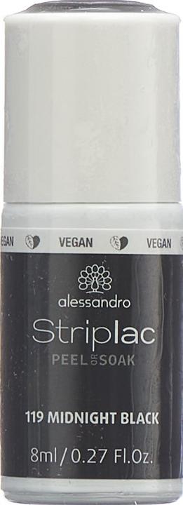 Produktbild Alessandro Striplac Peel or Soak (119 Midnight Black, UV-Gel Lack)