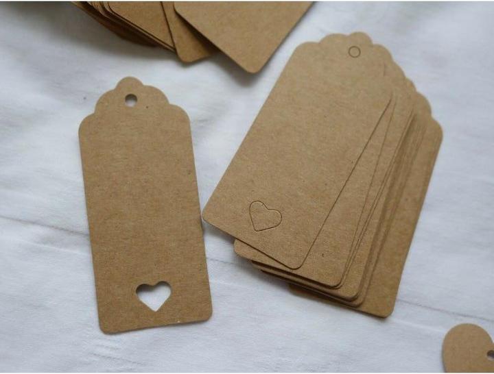Actual product image JTI Cardboard labels with string, pack of 50