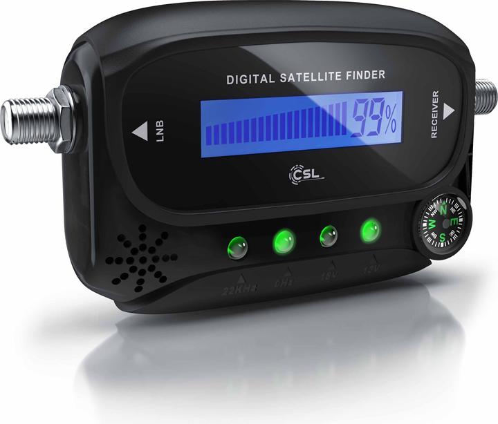 Produktbild CSL Satfinder, digitaler Satellitenfinder mit Pegelskala & Signalton, Satelliten Finder, HD-fähig