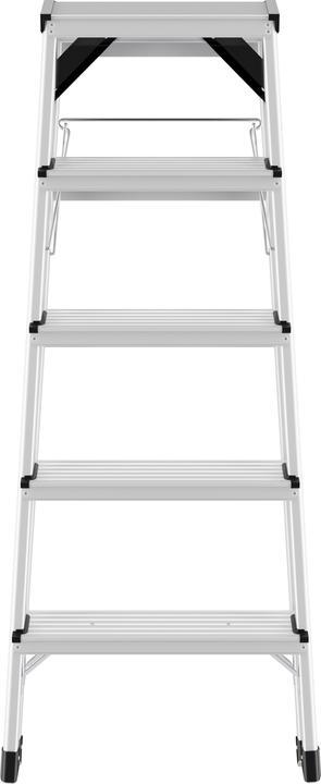 Produktbild Hailo D60 StandardLine, Alu-Sicherheits-Doppelstufenleiter, 2 x 5 Stufen (Trittleiter, 265 cm)