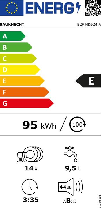 Energie-Label Bauknecht B2F HD624 A