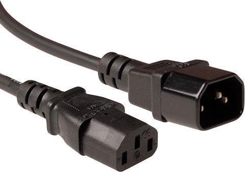 Image du produit AK5215 Câble d'alimentation 1.8m C14-coupleur C13-coupleur noir (1.80 m, C14, C13)