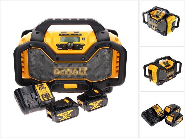 Produktbild DeWalt DCR 027 M2 Akku Radio DAB+ 10,8-18,0 V + 2x Akku 4,0Ah + Ladegerät (DAB+, FM, Bluetooth)