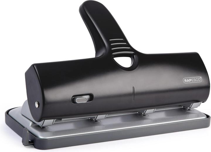 Rapesco 1293 ALU 40 Punzonatura a 4 fori ad alte prestazioni (fino a 40 fogli) Nero