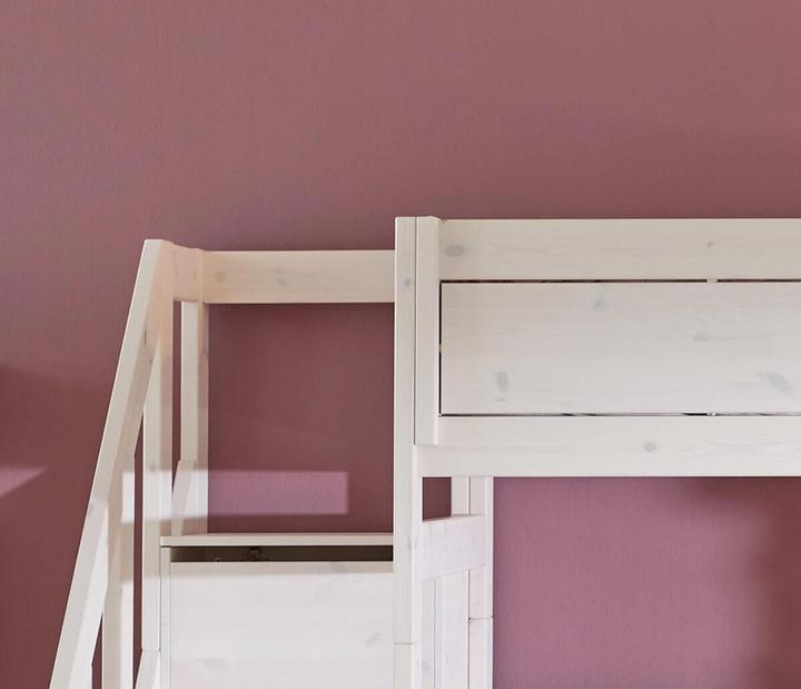 Immagine prodotto Lifetime Kidsrooms Letto a castello familiare con scale e rete a doghe Deluxe con letto ospite (90 x 200 cm)