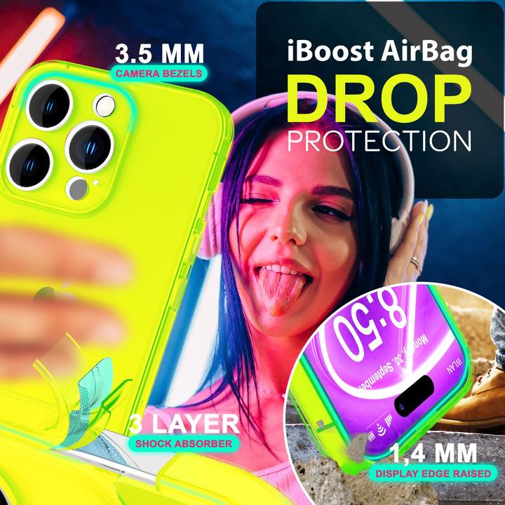 Produktbild Nalia Klar Transparente Neon Silikon Hülle (Apple iPhone 16 Pro)