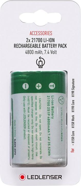 Ledlenser 2x 21700 Li-Ion Rechargeable Battery Pack Box