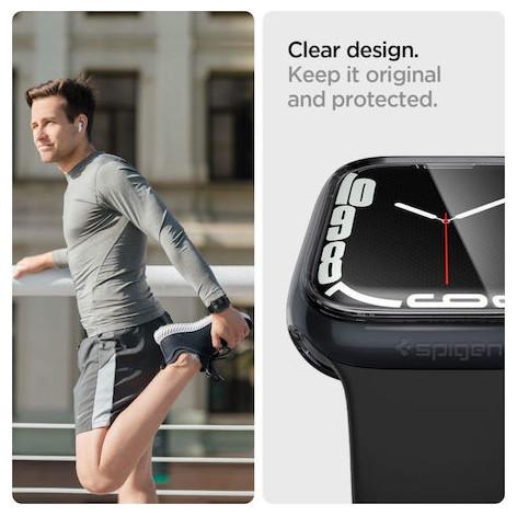 Produktbild Spigen Ultra Hybrid-Gehäuse für Apple Watch 7 / 8 / 9 (45 mm) – transparentes Grau