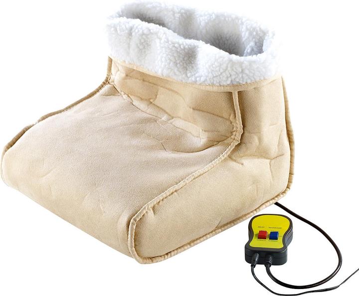 Produktbild Pearl Kuscheliger 2in1-Fusswärmer mit Vibrationsfunktion und Fernbedienung