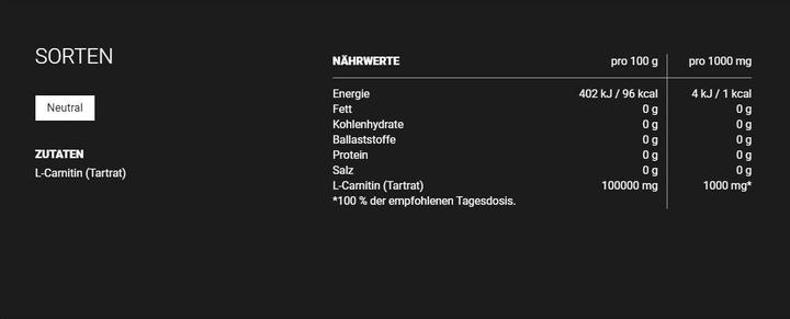Produktbild Win Force L-Carnitin (1 Stück, Pulver, 50 g)
