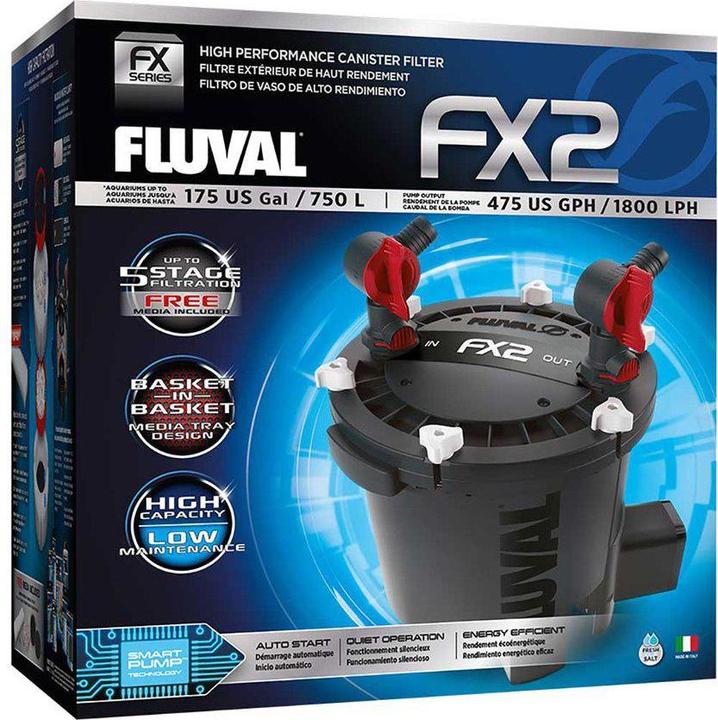 Fluval Canister Filter Fx2 1800L/H 27W For Aquariums < 750L - (126.4520) (750 l, Aussenfilter, Süsswasser, Salzwasser)