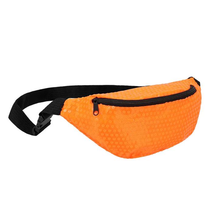 Actual product image Boland Bauchtasche Gürteltasche in Neon Orange mit Pailletten