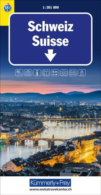 Immagine prodotto Svizzera Carta stradale del TCS 1:301 000