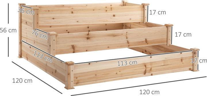 Actual product image Outsunny Raised bed with stepped design