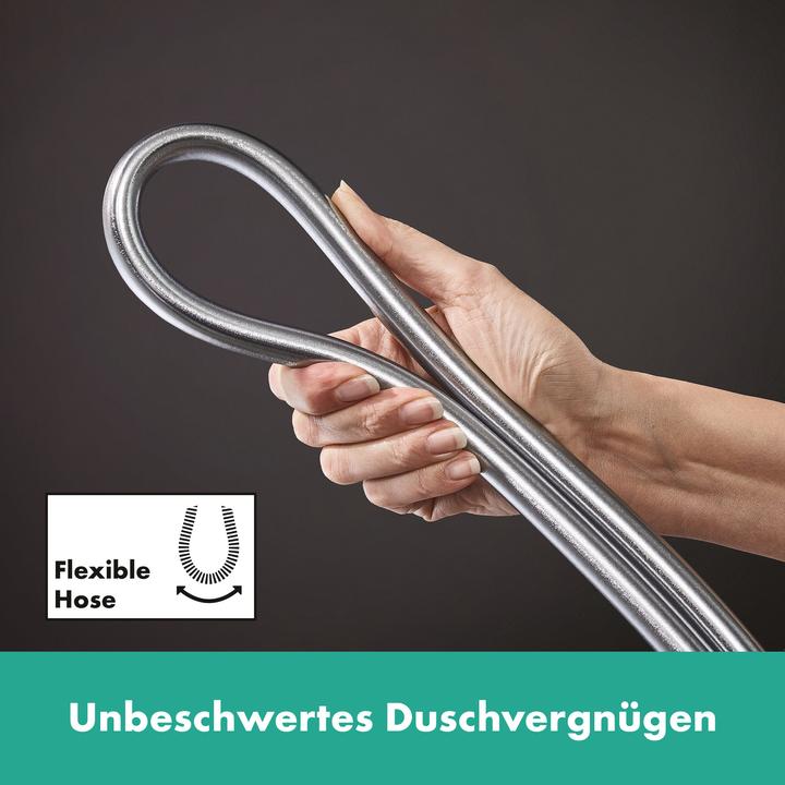 Produktbild hansgrohe Unica Duschstange S Puro 90 cm, Easy Slide Duschkopfhalter, Isiflex Duschschlauch 160 cm