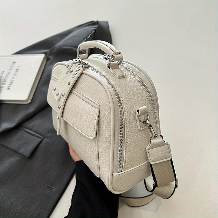 Image du produit Only-Bags.Store Mode PU sac à main en cuir, sac à bandoulière Shell tendance, sac à bandoulière Soldi couleur