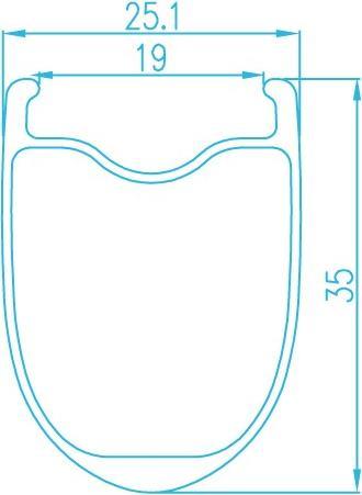 Productafbeelding Alexrims ALX835d, Carbonowe, 700 ° C, 35 mm conus, verborgen nippel, Tubeless Ready, schijfrem c (Wielset, 28")